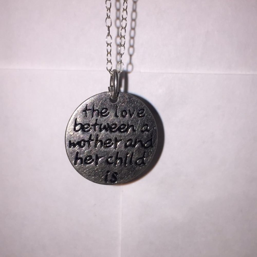 Mother/Child Love Necklace 925 sterling Silver